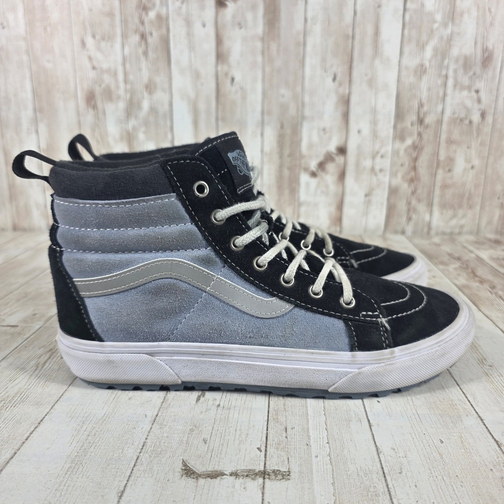 Vans Sk8-Hi MTE Black Pewter Grey Suede High Top Sneakers Mens 6.5 Womens 8